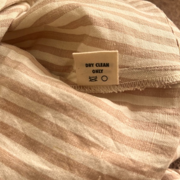 Ali Golden Beige Striped Jumpsuit size Medium - Picture 8 of 8